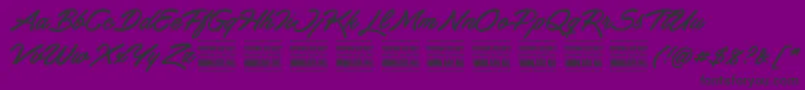 HaydonbrushPersonalUse Font – Black Fonts on Purple Background