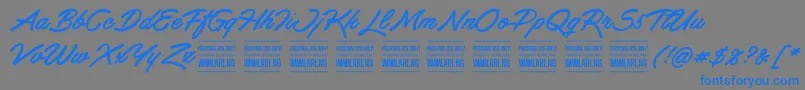 HaydonbrushPersonalUse Font – Blue Fonts on Gray Background