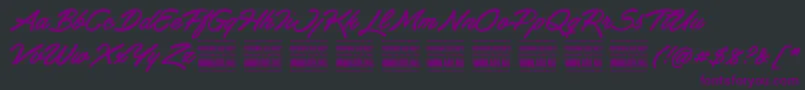 HaydonbrushPersonalUse Font – Purple Fonts on Black Background
