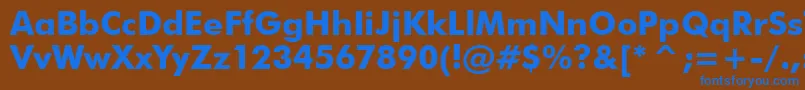 フォントTt0144m – 茶色の背景に青い文字