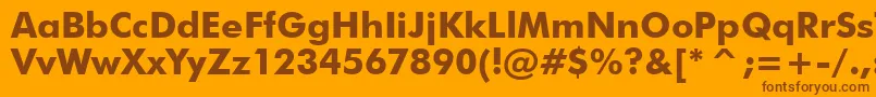 Tt0144m-Schriftart – Braune Schriften auf orangefarbenem Hintergrund