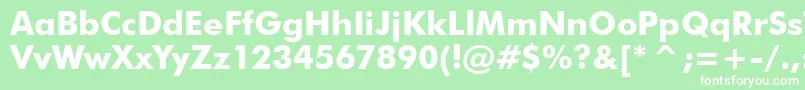 Czcionka Tt0144m – białe czcionki na zielonym tle