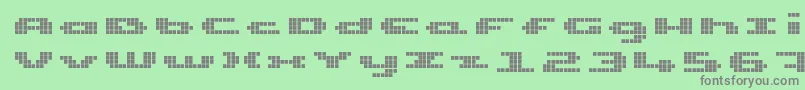 UpTinyLcdFour Font – Gray Fonts on Green Background