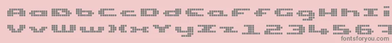 UpTinyLcdFour Font – Gray Fonts on Pink Background