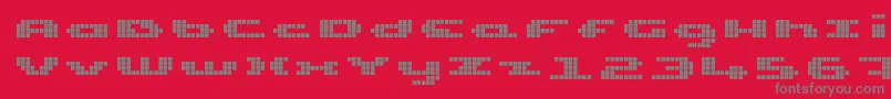 UpTinyLcdFour Font – Gray Fonts on Red Background