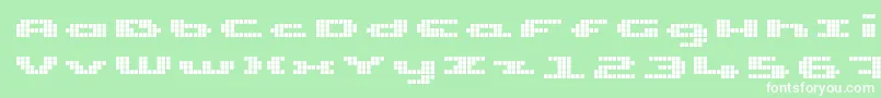 UpTinyLcdFour Font – White Fonts on Green Background