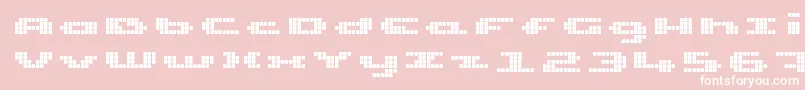 UpTinyLcdFour Font – White Fonts on Pink Background