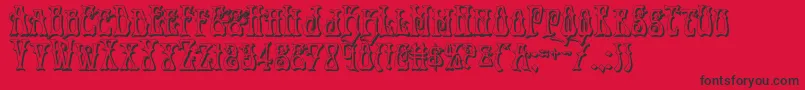 フォントInstantzen3D – 赤い背景に黒い文字