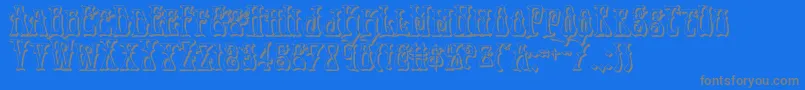 Police Instantzen3D – polices grises sur fond bleu