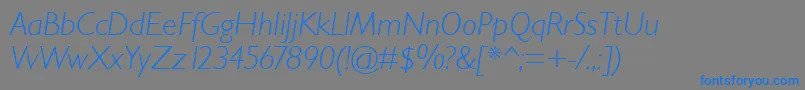 GarrisonLightSansItalic Font – Blue Fonts on Gray Background