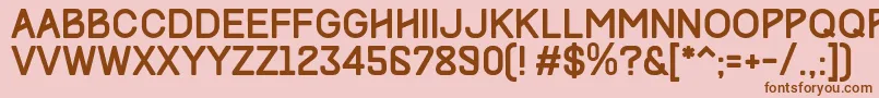 Шрифт Track – коричневые шрифты на розовом фоне