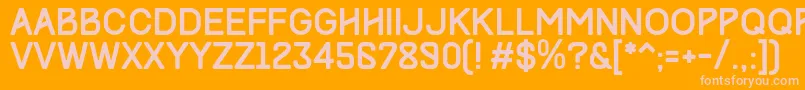 Track Font – Pink Fonts on Orange Background