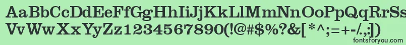 Introitssk-fontti – mustat fontit vihreällä taustalla