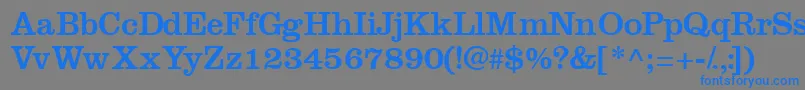 Introitssk Font – Blue Fonts on Gray Background