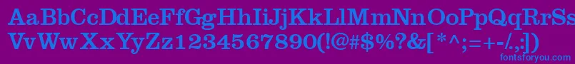 Fonte Introitssk – fontes azuis em um fundo violeta