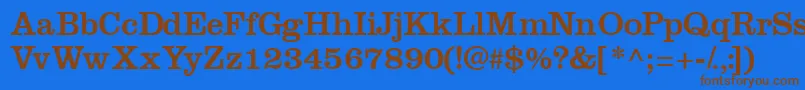 Introitssk-fontti – ruskeat fontit sinisellä taustalla