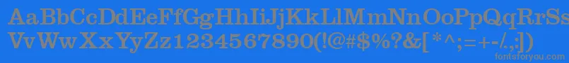 Introitssk Font – Gray Fonts on Blue Background