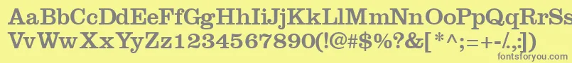 Introitssk Font – Gray Fonts on Yellow Background