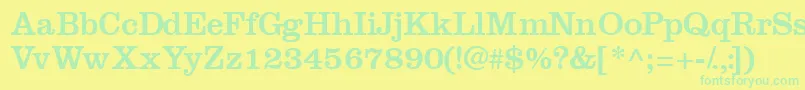 Introitssk Font – Green Fonts on Yellow Background