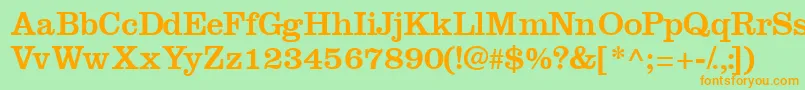 Introitssk Font – Orange Fonts on Green Background