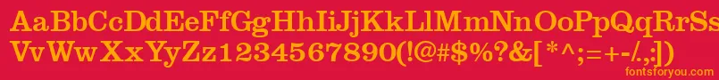 Introitssk Font – Orange Fonts on Red Background