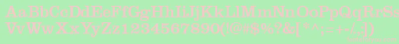 Introitssk-fontti – vaaleanpunaiset fontit vihreällä taustalla