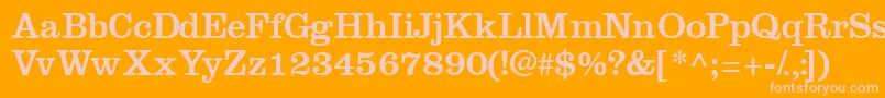 Introitssk Font – Pink Fonts on Orange Background