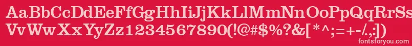 Introitssk Font – Pink Fonts on Red Background