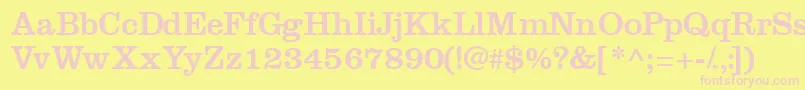 Introitssk Font – Pink Fonts on Yellow Background