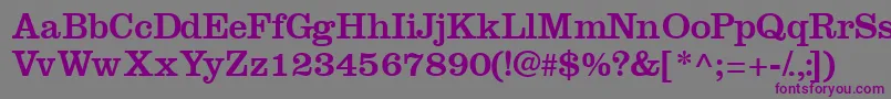 Introitssk Font – Purple Fonts on Gray Background