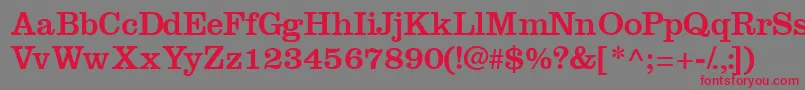 Introitssk Font – Red Fonts on Gray Background