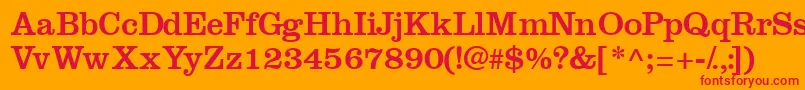 Introitssk Font – Red Fonts on Orange Background