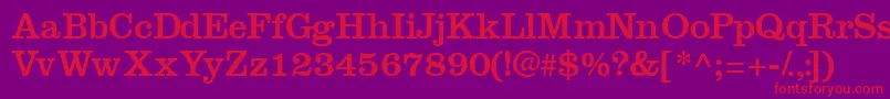 Introitssk Font – Red Fonts on Purple Background