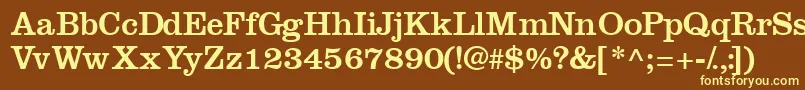 Introitssk Font – Yellow Fonts on Brown Background