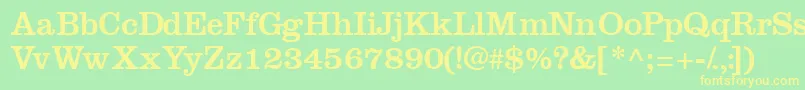 Introitssk-fontti – keltaiset fontit vihreällä taustalla