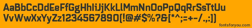 Quarcanormbold Font – Black Fonts on Orange Background