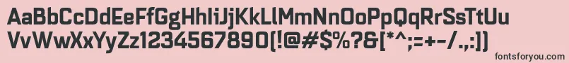 Quarcanormbold Font – Black Fonts on Pink Background