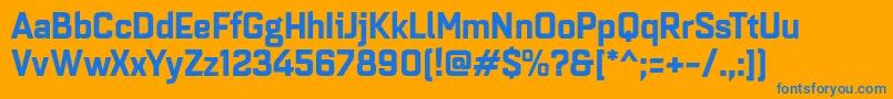 Quarcanormbold Font – Blue Fonts on Orange Background