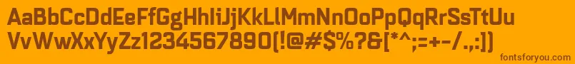 Quarcanormbold Font – Brown Fonts on Orange Background