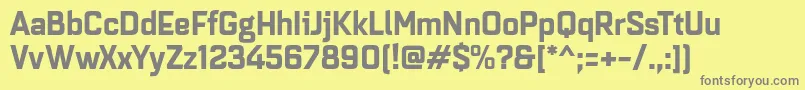 Quarcanormbold Font – Gray Fonts on Yellow Background