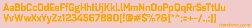 Quarcanormbold Font – Orange Fonts on Pink Background