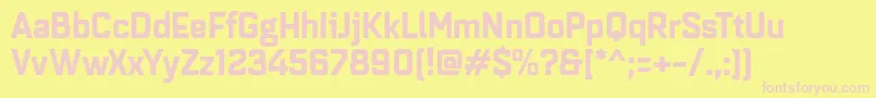 Quarcanormbold Font – Pink Fonts on Yellow Background