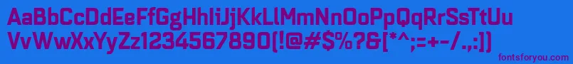Quarcanormbold Font – Purple Fonts on Blue Background