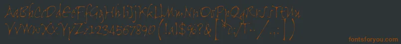 fuente FlightLetPlain.1.0 – Fuentes Marrones Sobre Fondo Negro