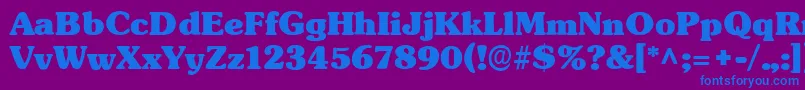 fuente TypographersubwayBlack – Fuentes Azules Sobre Fondo Morado