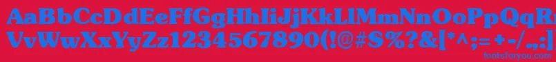 TypographersubwayBlack Font – Blue Fonts on Red Background