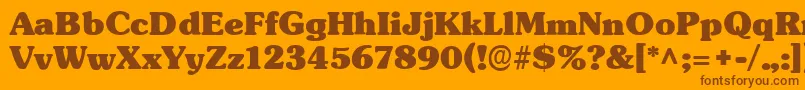 TypographersubwayBlack Font – Brown Fonts on Orange Background