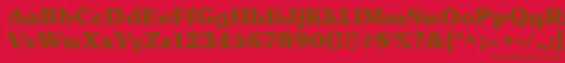 Police TypographersubwayBlack – polices brunes sur fond rouge