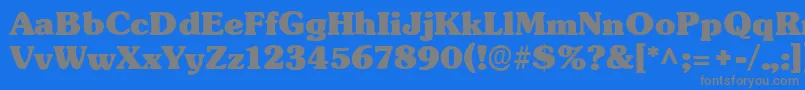 Police TypographersubwayBlack – polices grises sur fond bleu