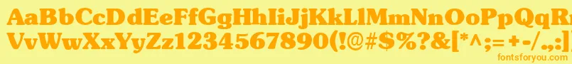 Шрифт TypographersubwayBlack – оранжевые шрифты на жёлтом фоне
